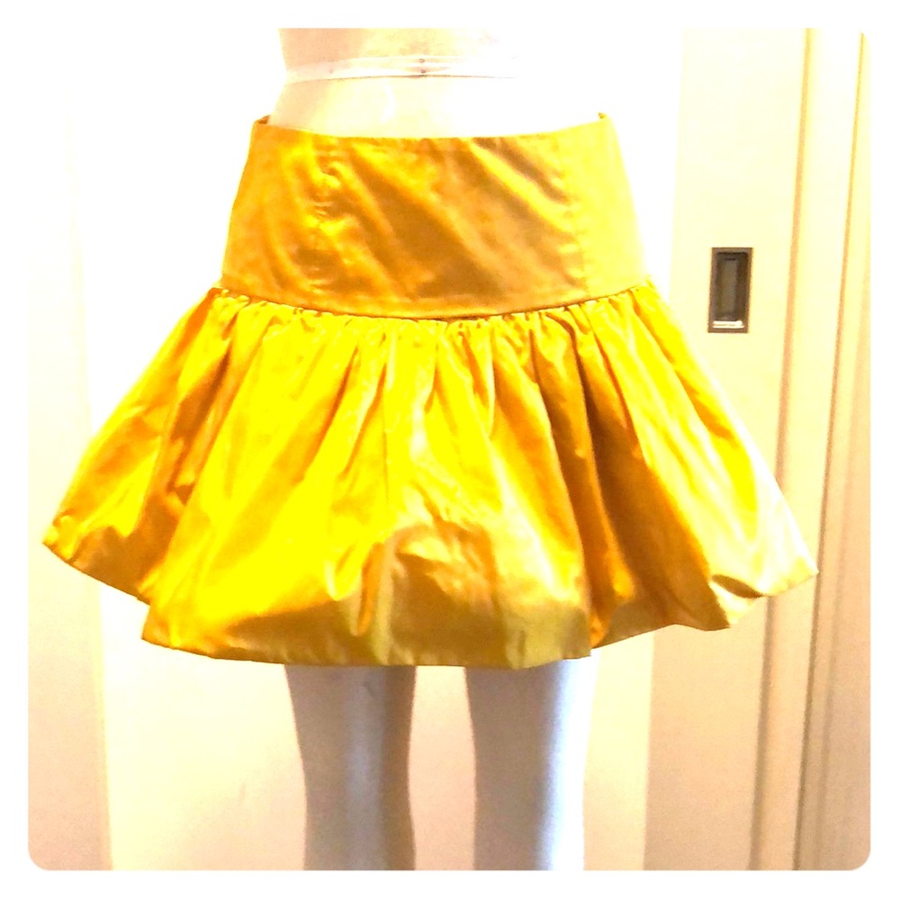 Oscar de la Renta - yellow mini skirt -size 0